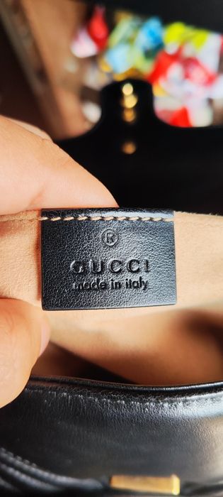 Gucci oryginalna czarna torebka Marmont Small skóra naturalna