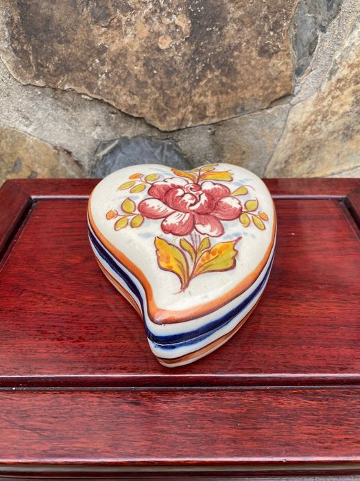 Caixa Guarda Jóias Cerâmica Sant Anna 16 cm 1980 Assinada
