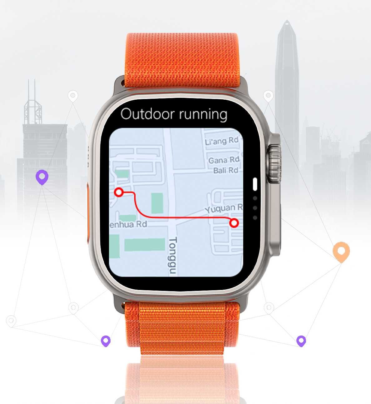 SMARTWATCH MĘSKI DAMSKI DT8 ULTRA MAX rozmowy polskie menu 2 paski sms
