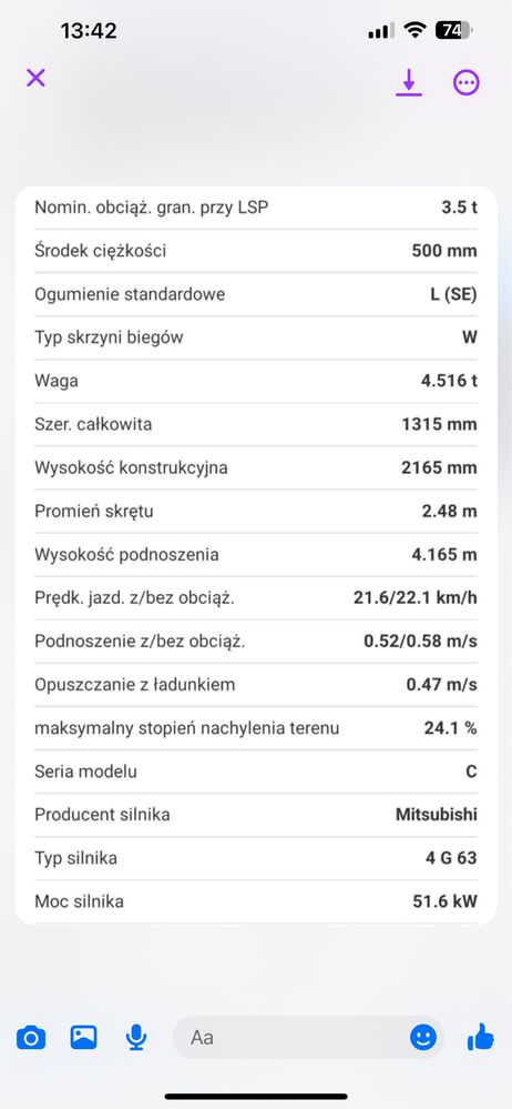 Wózek widłowy CLARK C35L