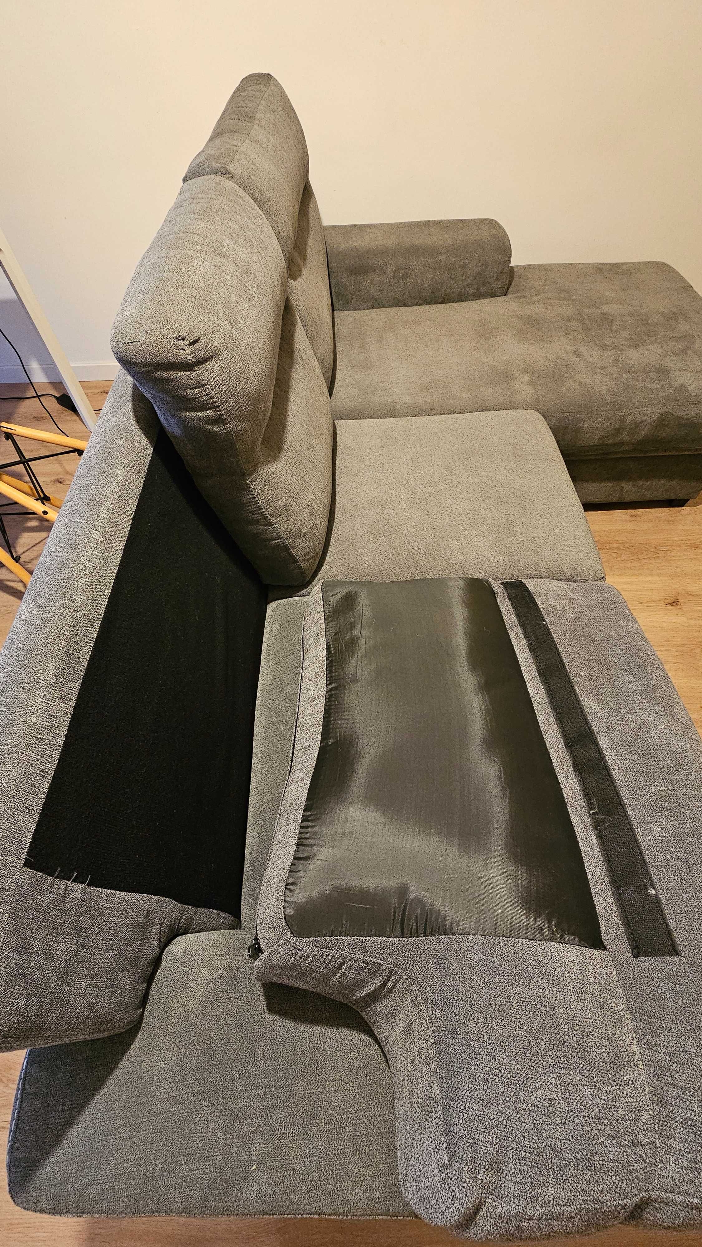 Sofá cama com chaise longue