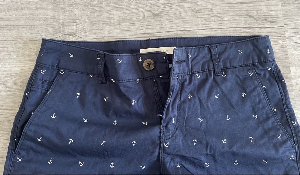 Calções azuis com âncoras (Springfield, tamanho 34)