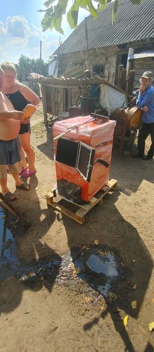 Котел твердопаливний з плитою на 10кВт, 12кВт, 14, 18 Квт Бізон