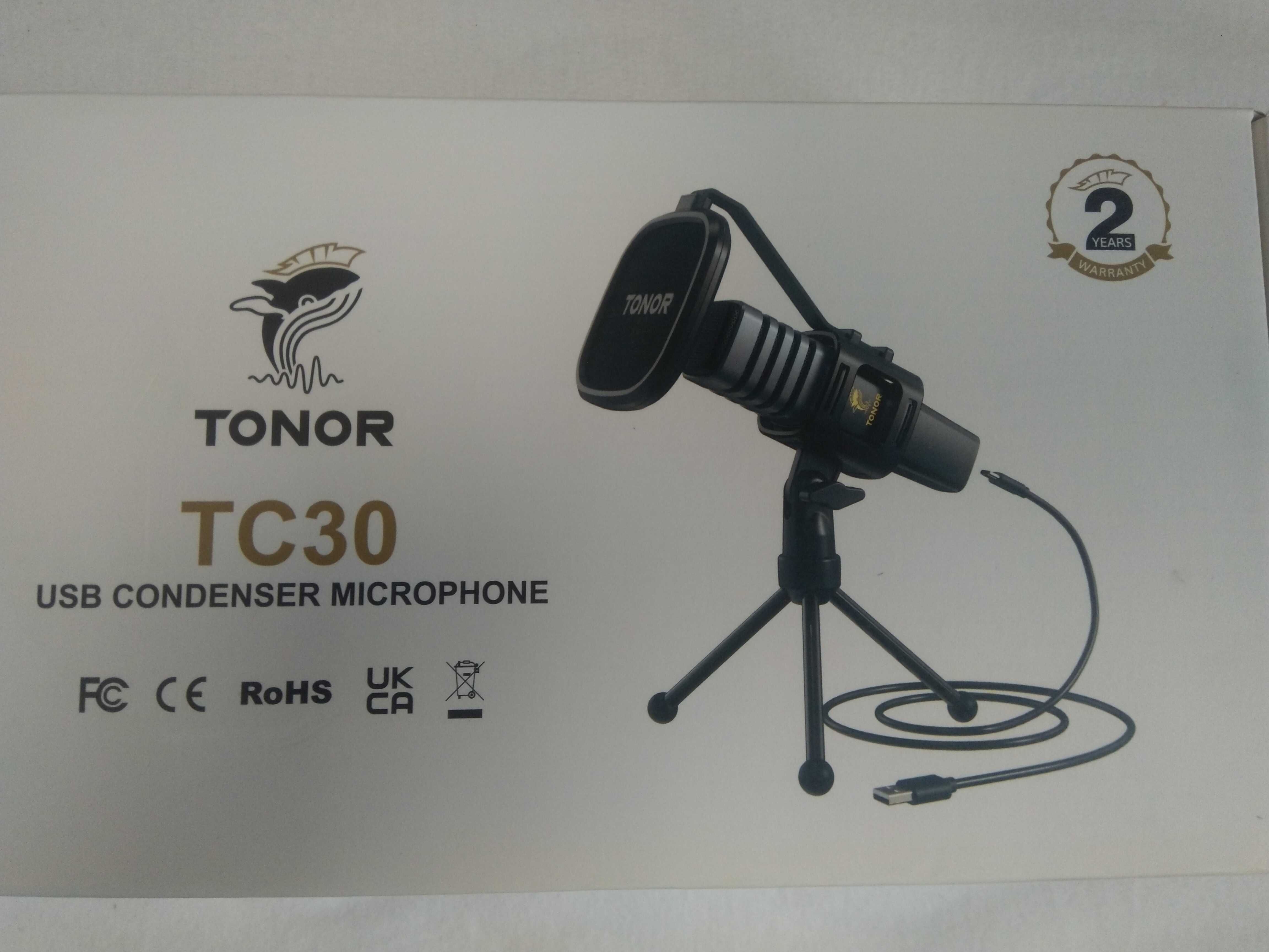 Mikrofon TONOR TC30 - pojemnościowy mikrofon USB do komputera