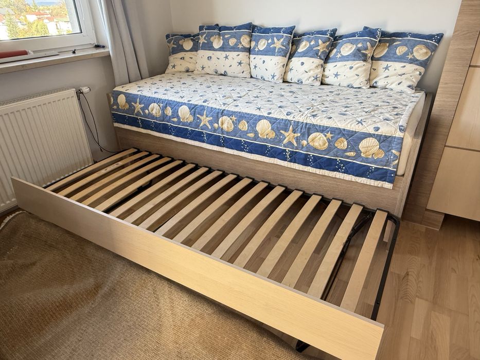 Pojedyncze łóżko + wysuwane VOX modern ze skrzynią i 2 materacami