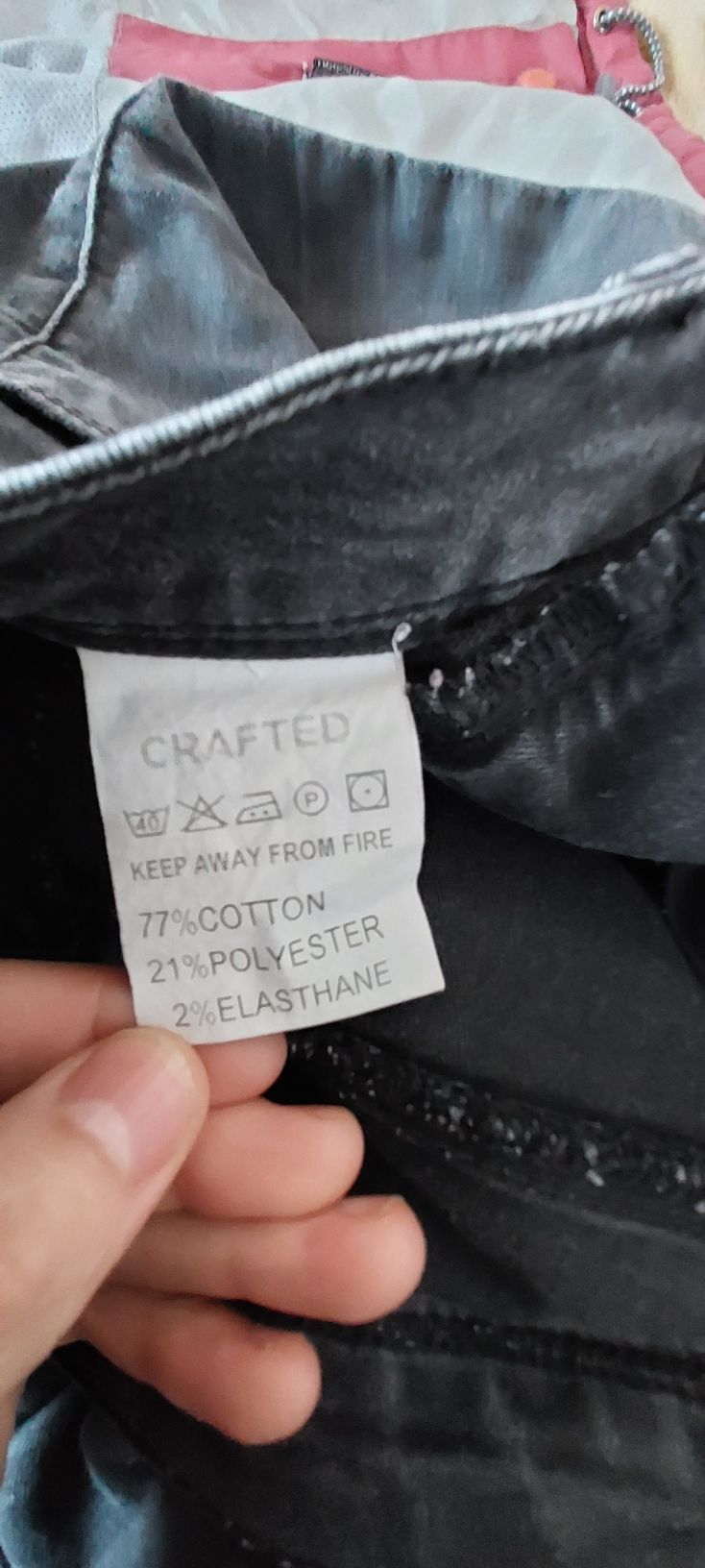 Spodnie czarne rurki dżinsowe jeansowe skinny wysoki stanM L ceafted