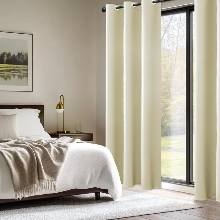 Zasłony zaciemniające, termiczne 140x260cm, 2szt kremowy beż