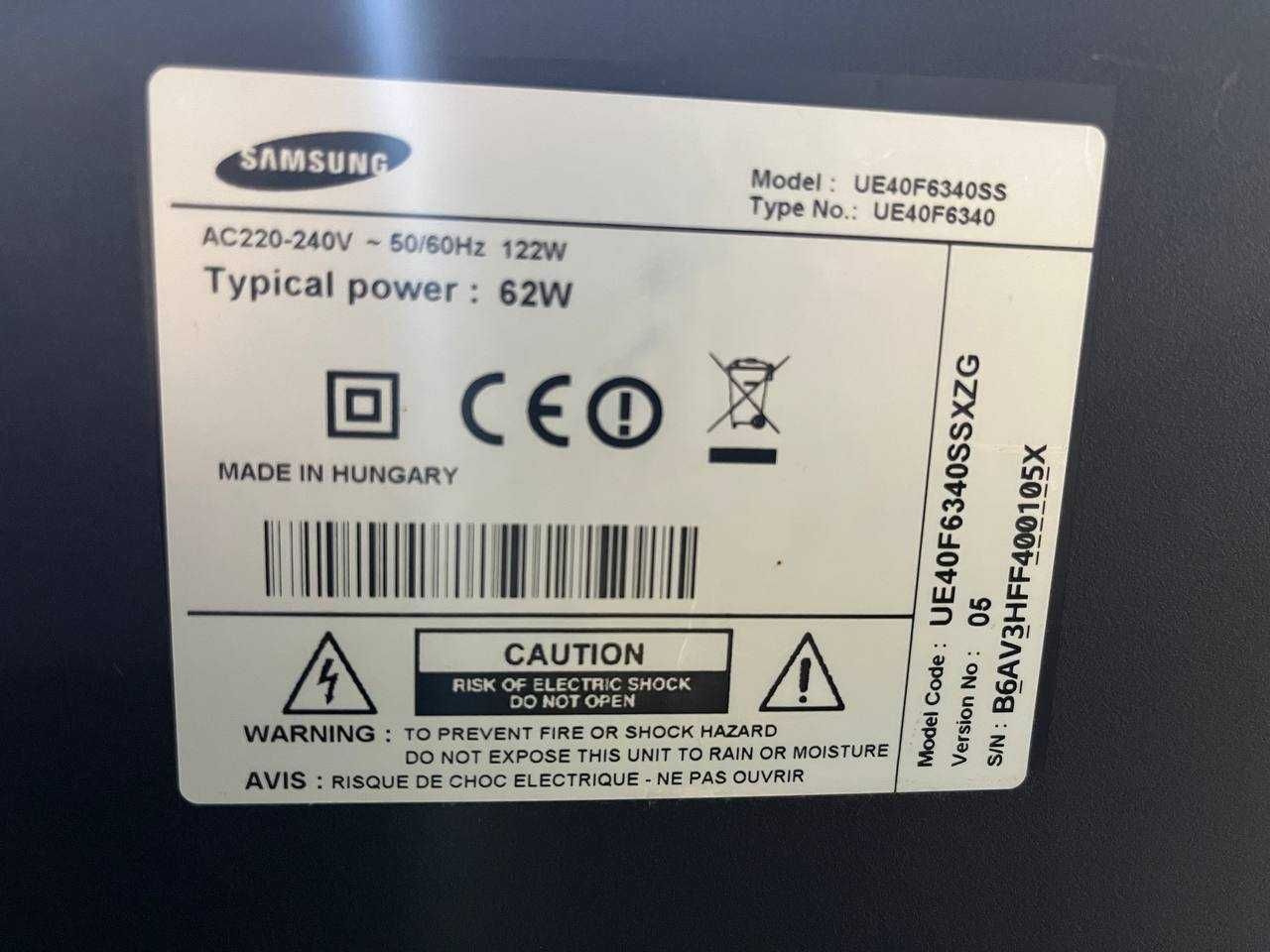 Телевізор SAMSUNG UE40F6340, товар для німецького ринку, перевірений