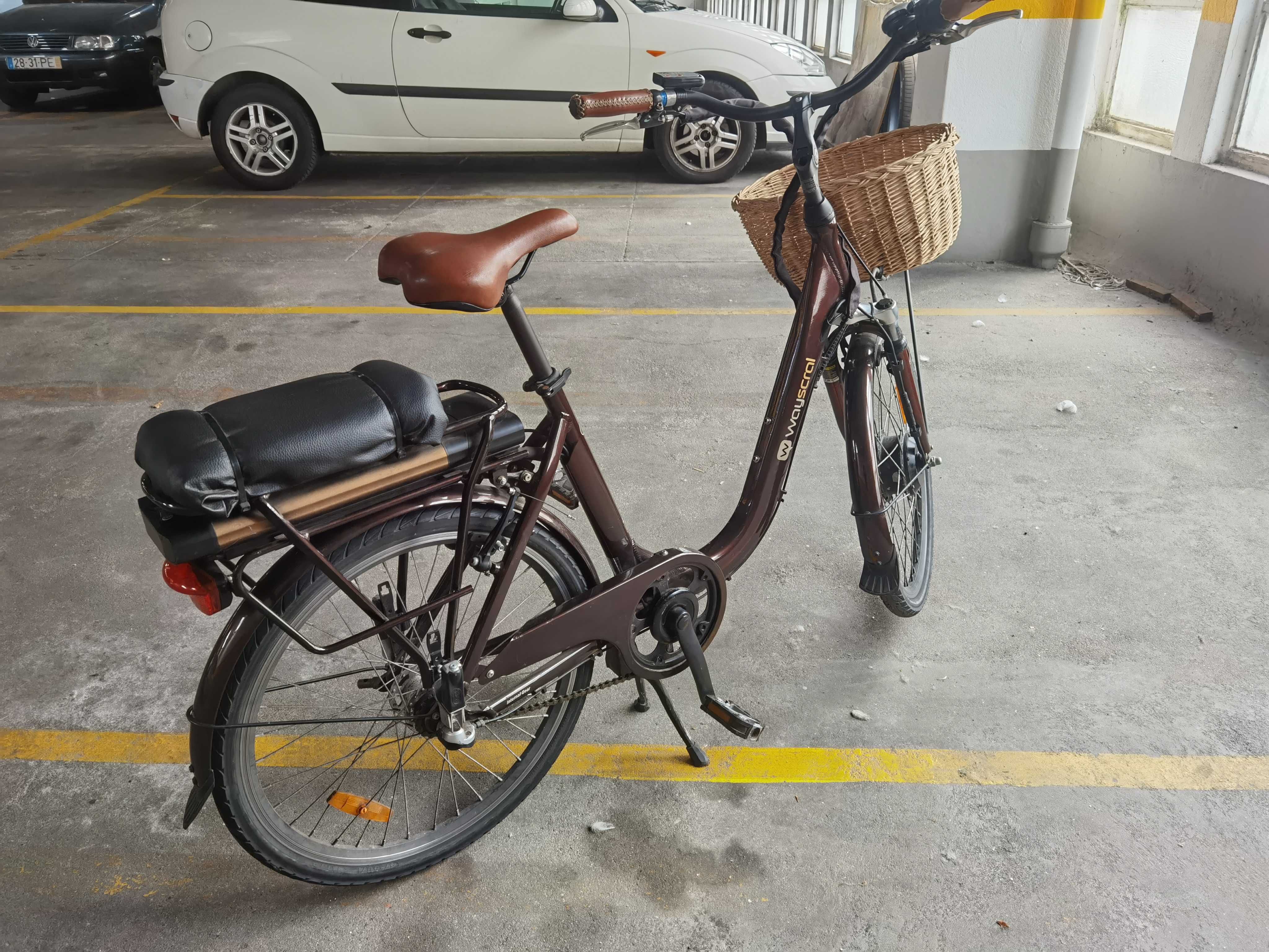 Bicicleta elétrica wayskral 415 City com atrelado