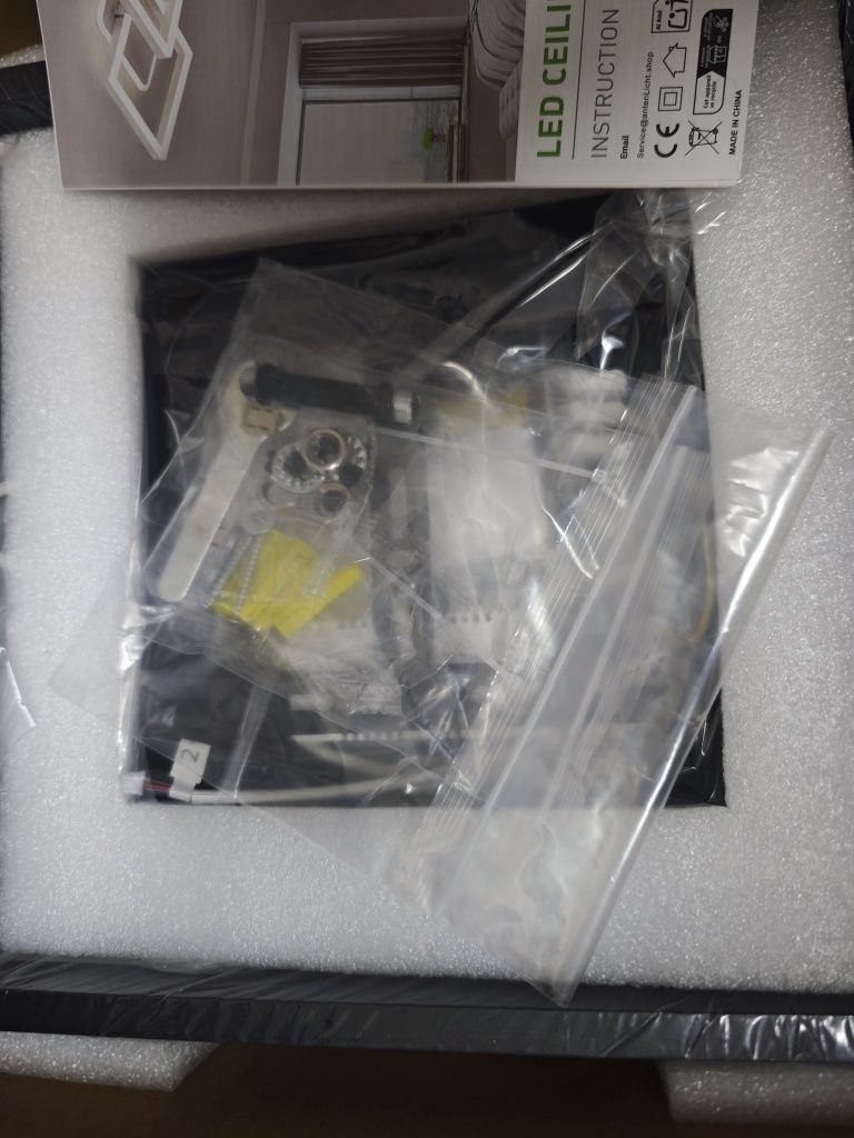 Candeiro triplo quadrado led