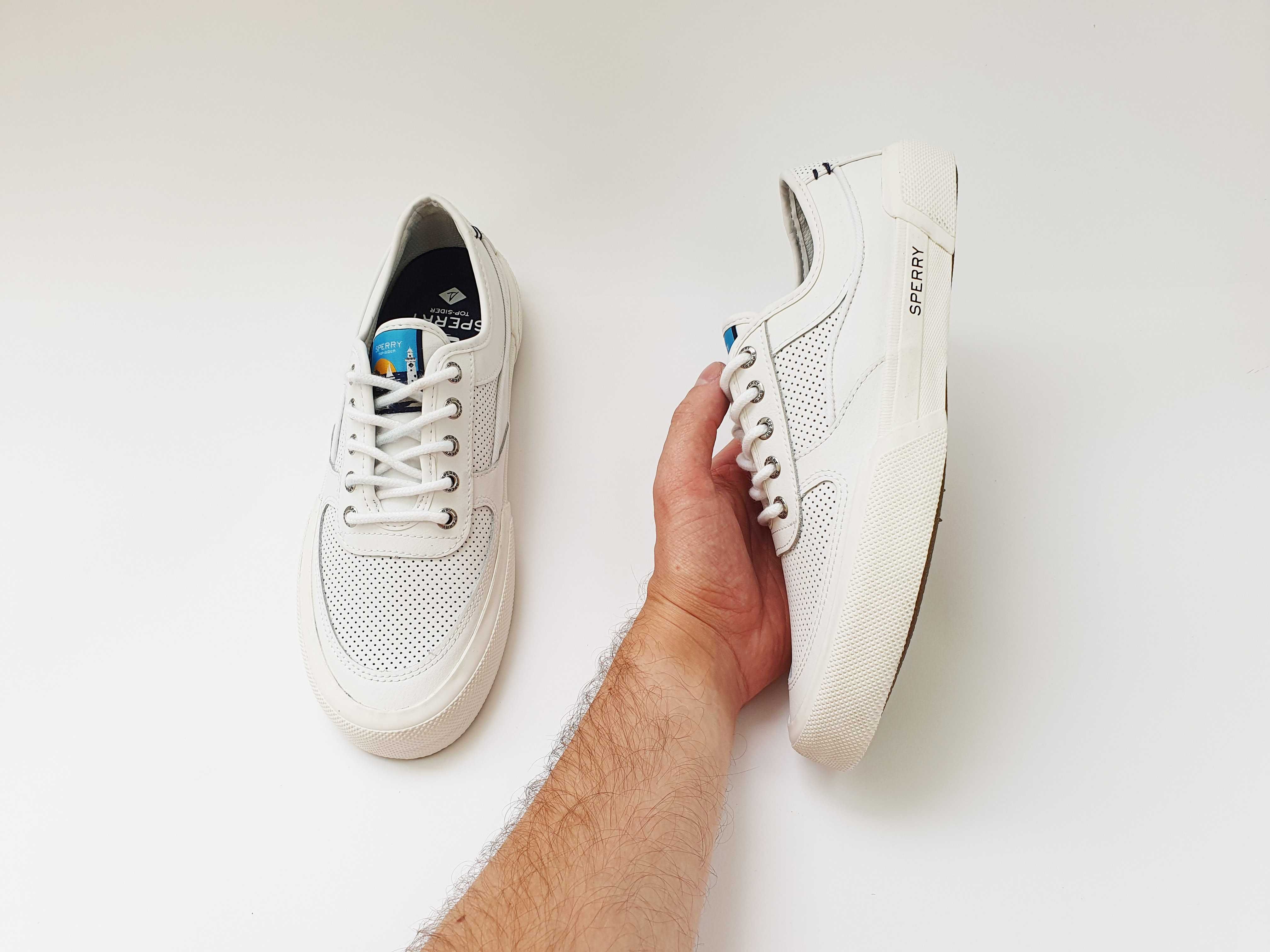 Белые мужские кеды SPERRY TOP SIDER