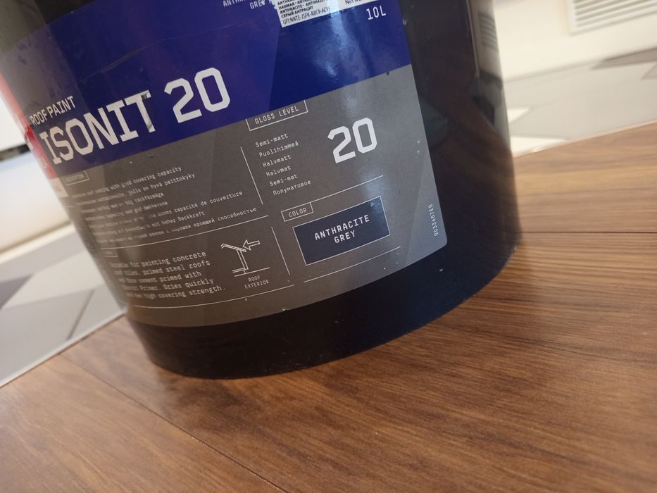 Farba na dach Tikkurila isonit 20 antracyt grey