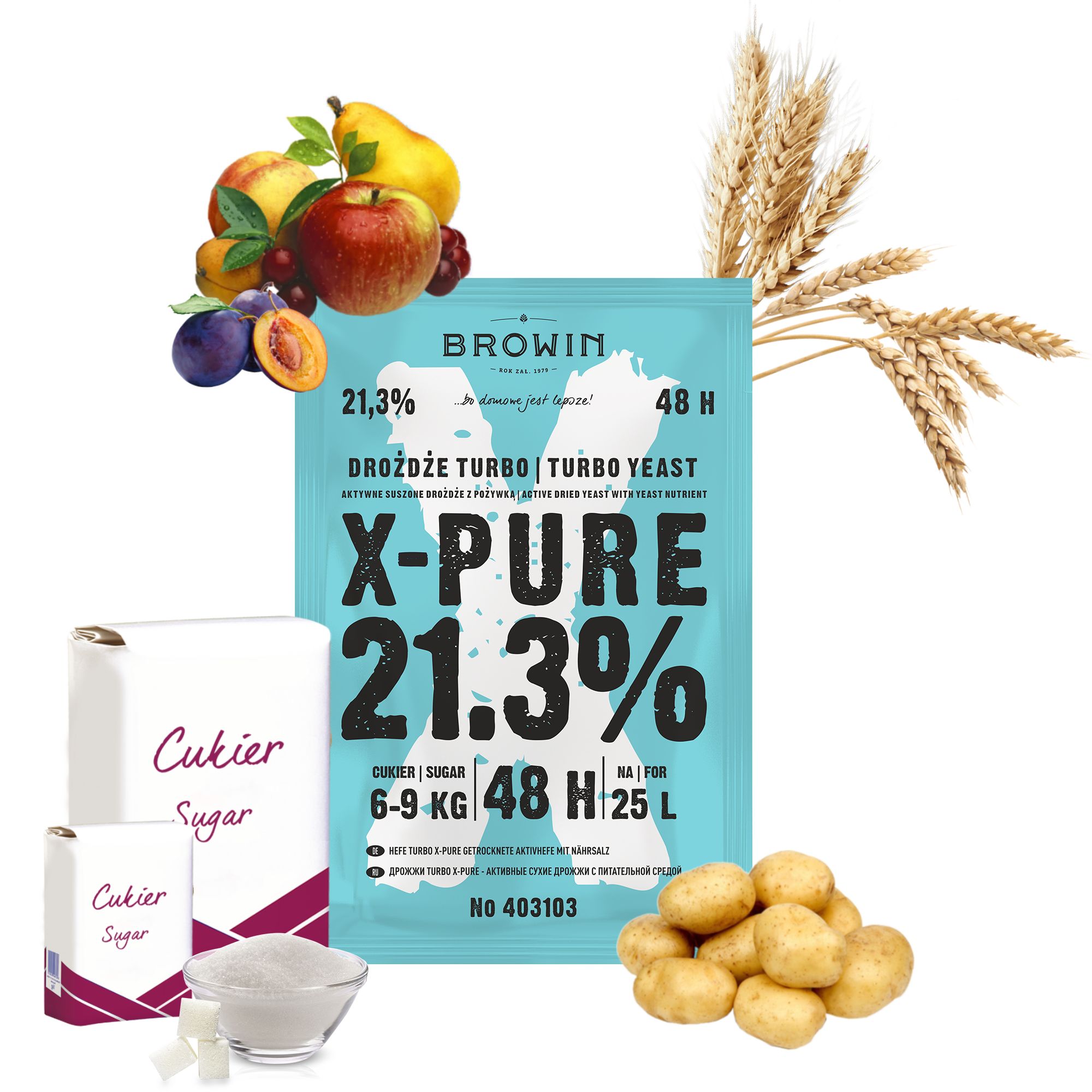 X-PURE 48 TURBO PURE drożdże gorzelnicze x10