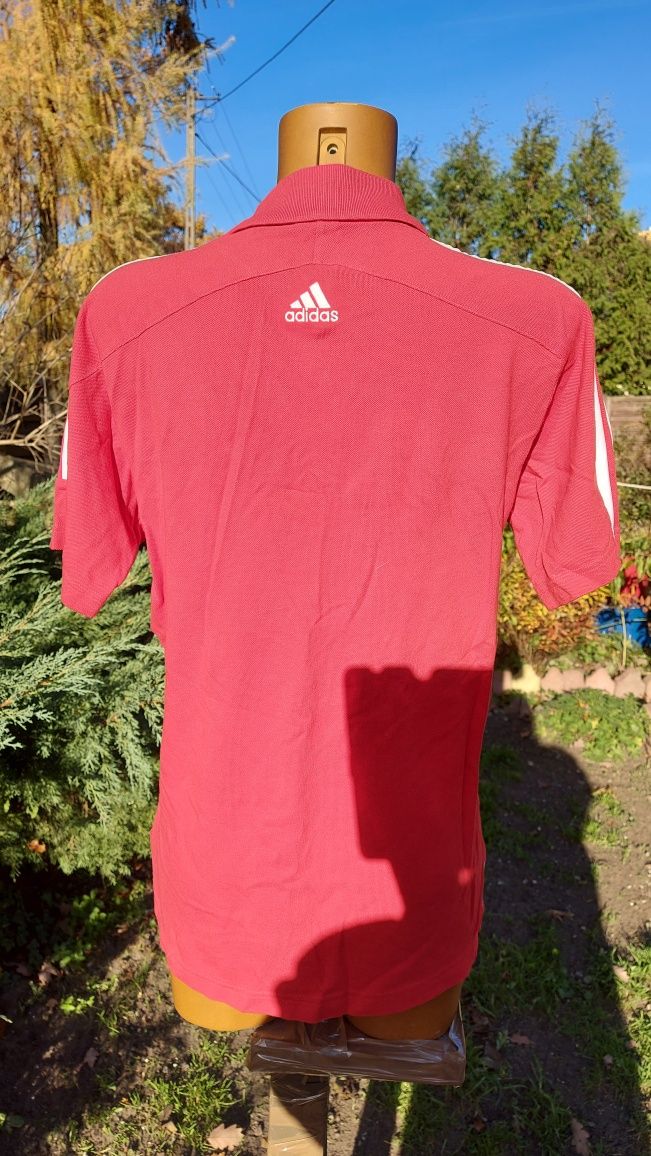 koszulka polo czerwona klubowa męska rozmiar 42/44 firma ADIDAS