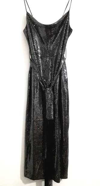 Vestido midi de festa com cinto da Zara T: M Novo c/etiqueta