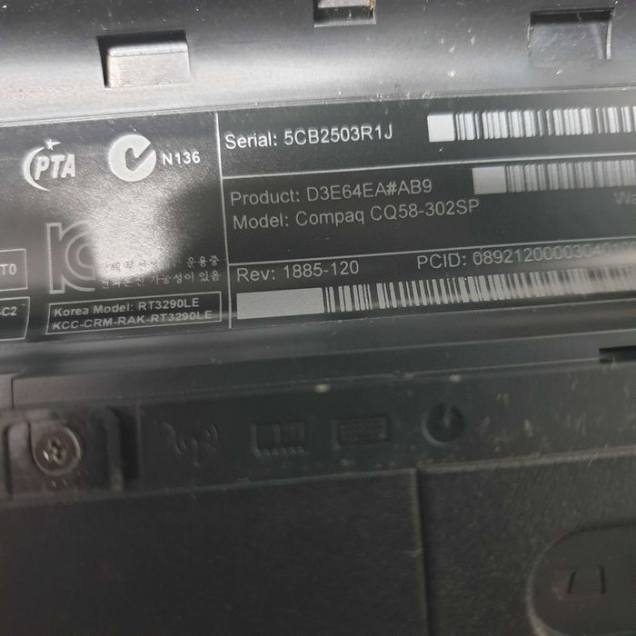 Motherboard HP CQ58-302 processador AMD E1-1200, sem anomalia