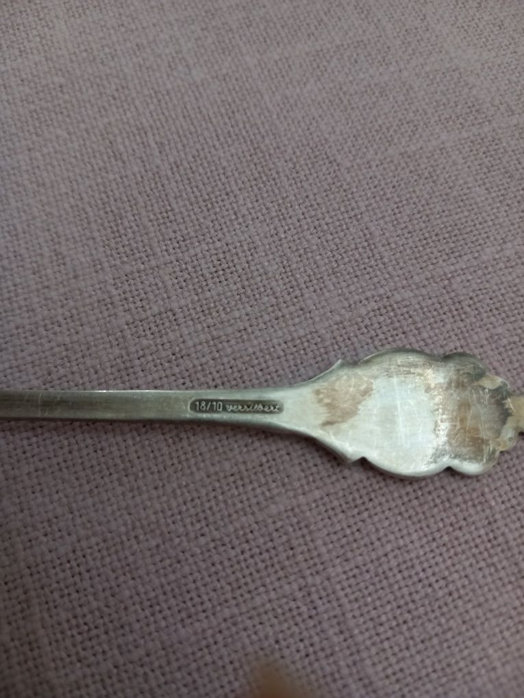 Posrebrzana łyżeczka do cukru Vintage