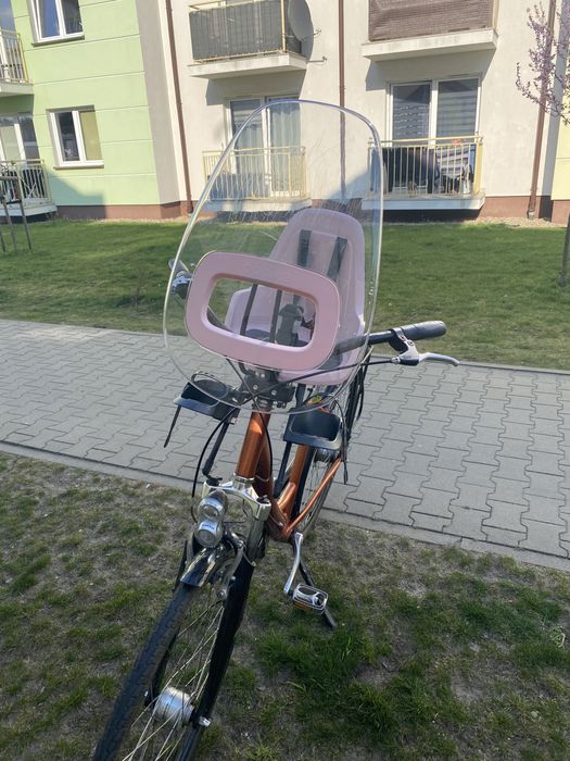 Fotelik rowerowy Bobike Mini Go + osłona przeciwwiatrowa Bobike