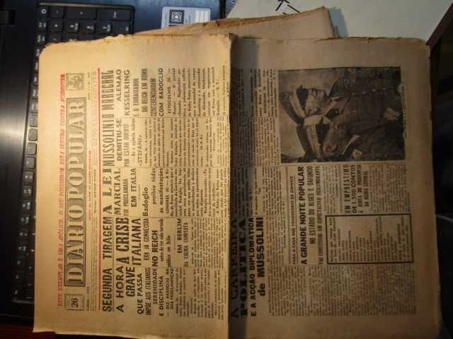 Diário Popular segunda guerra mundial  ano 1943 Luciano Cordeiro