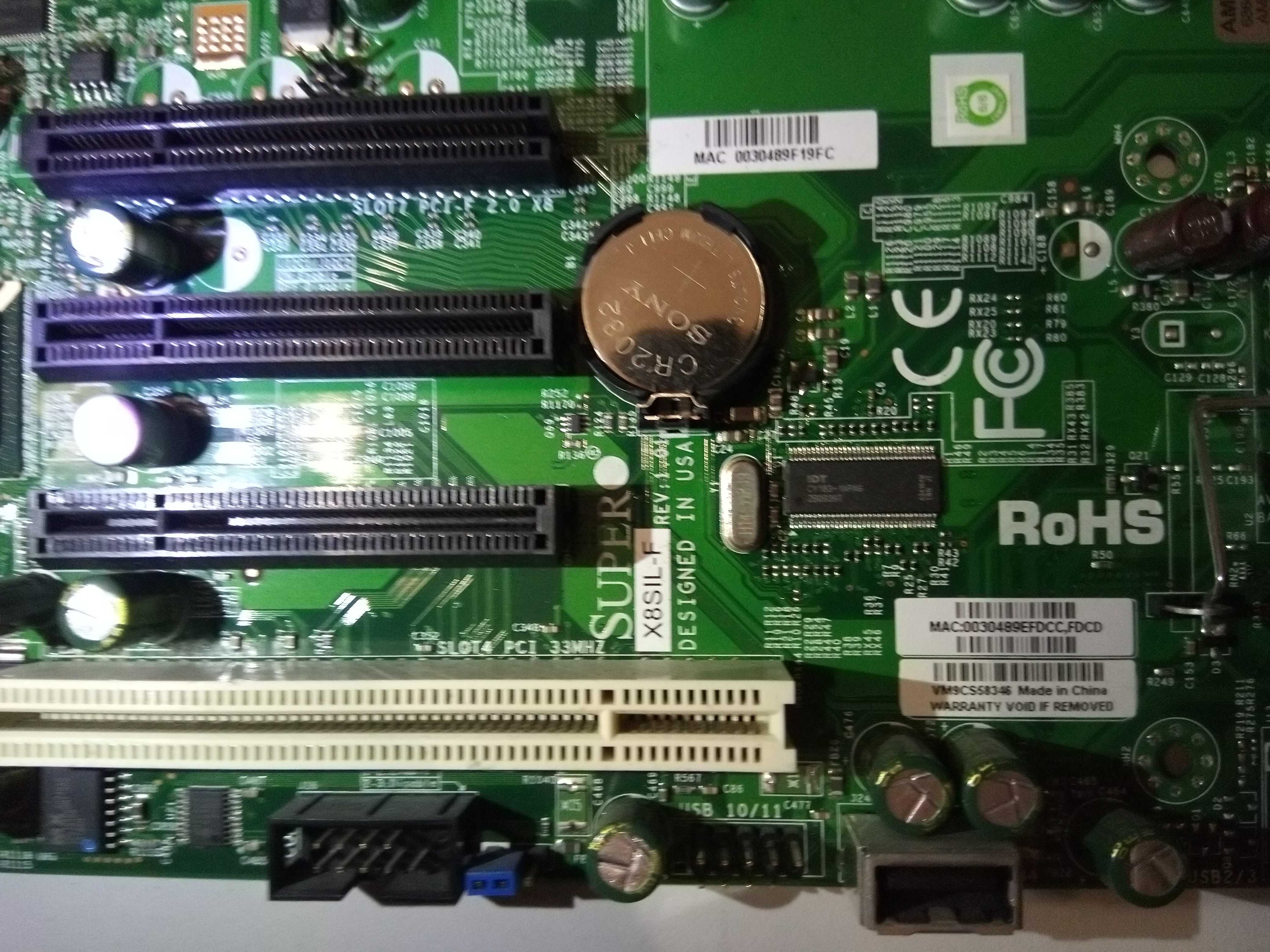 комплект Supermicro X8SIL-F s1156,  8gb DDR3  xeon X3430