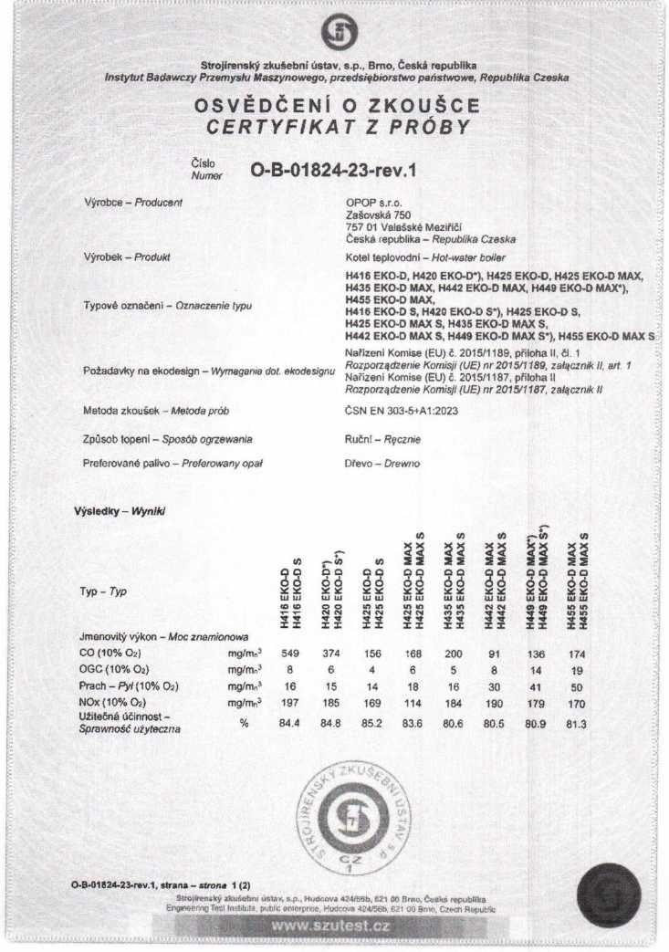 Kocioł zgazowujący drewno OPOP H4 EKO-D 25 kW - górny zasyp
