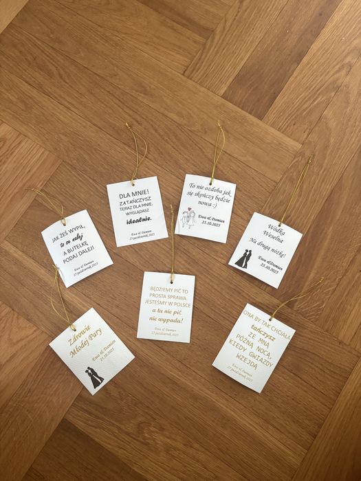 Winietki na alkohol, ślub, urodziny