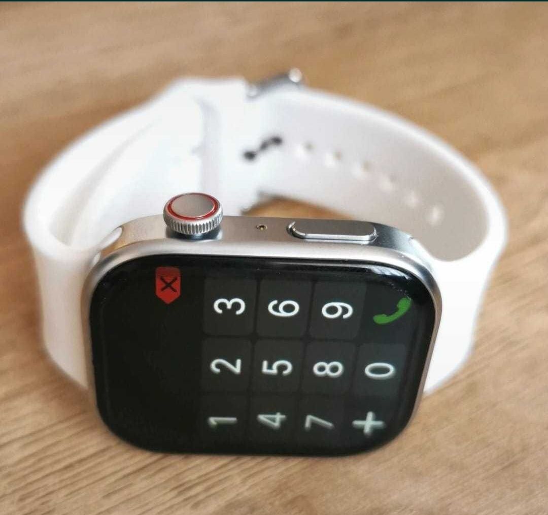 Smartwatch srebrny, komplet watch 9