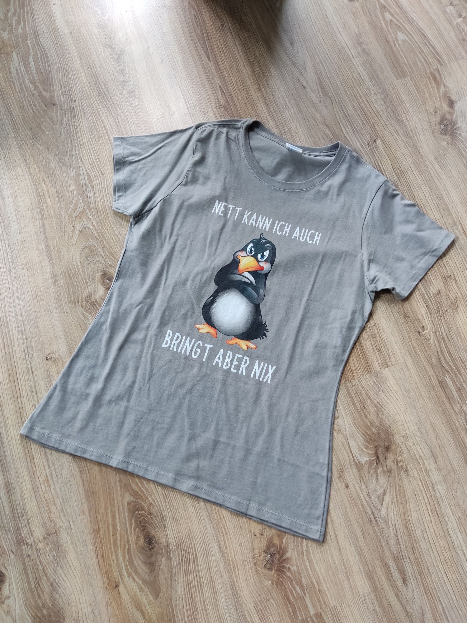 Koszulka t-shirt damska rozmiar M z nadrukiem bawełna