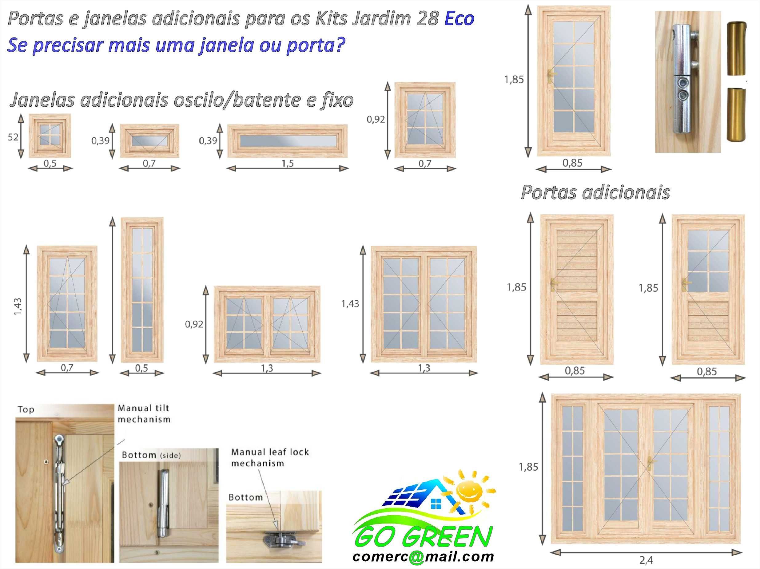 Casa madeira KIT MICRO 28mm Eco 3x2 m- Coberta 9m²