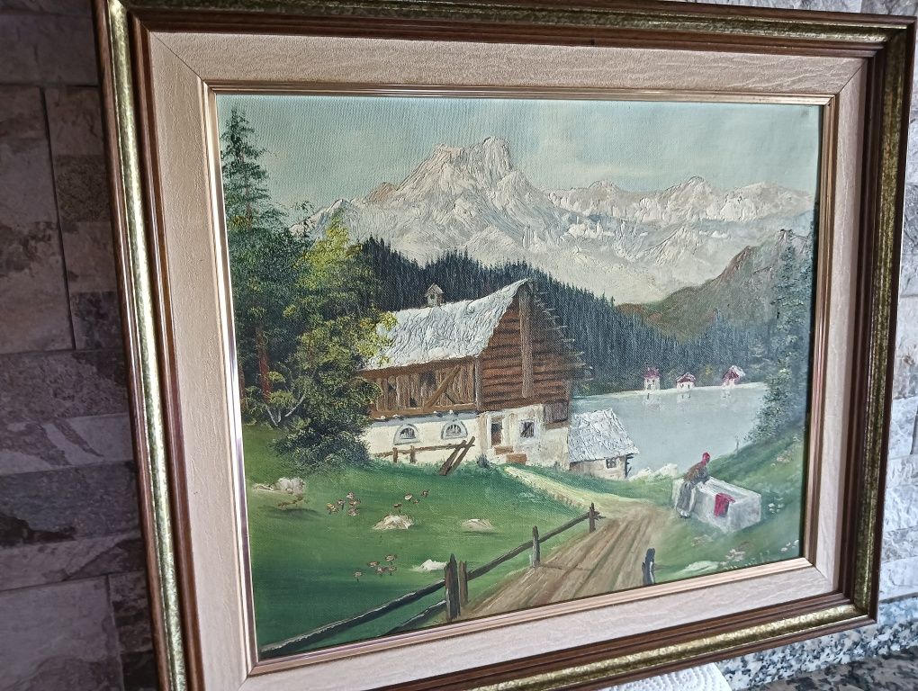 Vendo este quadro em tela pintura pintado há mão
