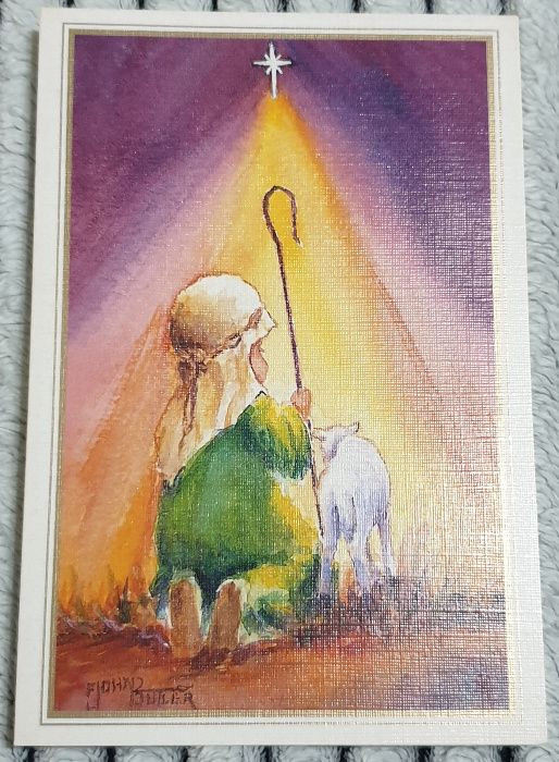 Wesołych Świąt Boże Narodzenie - kartki pocztowe malowane stopą