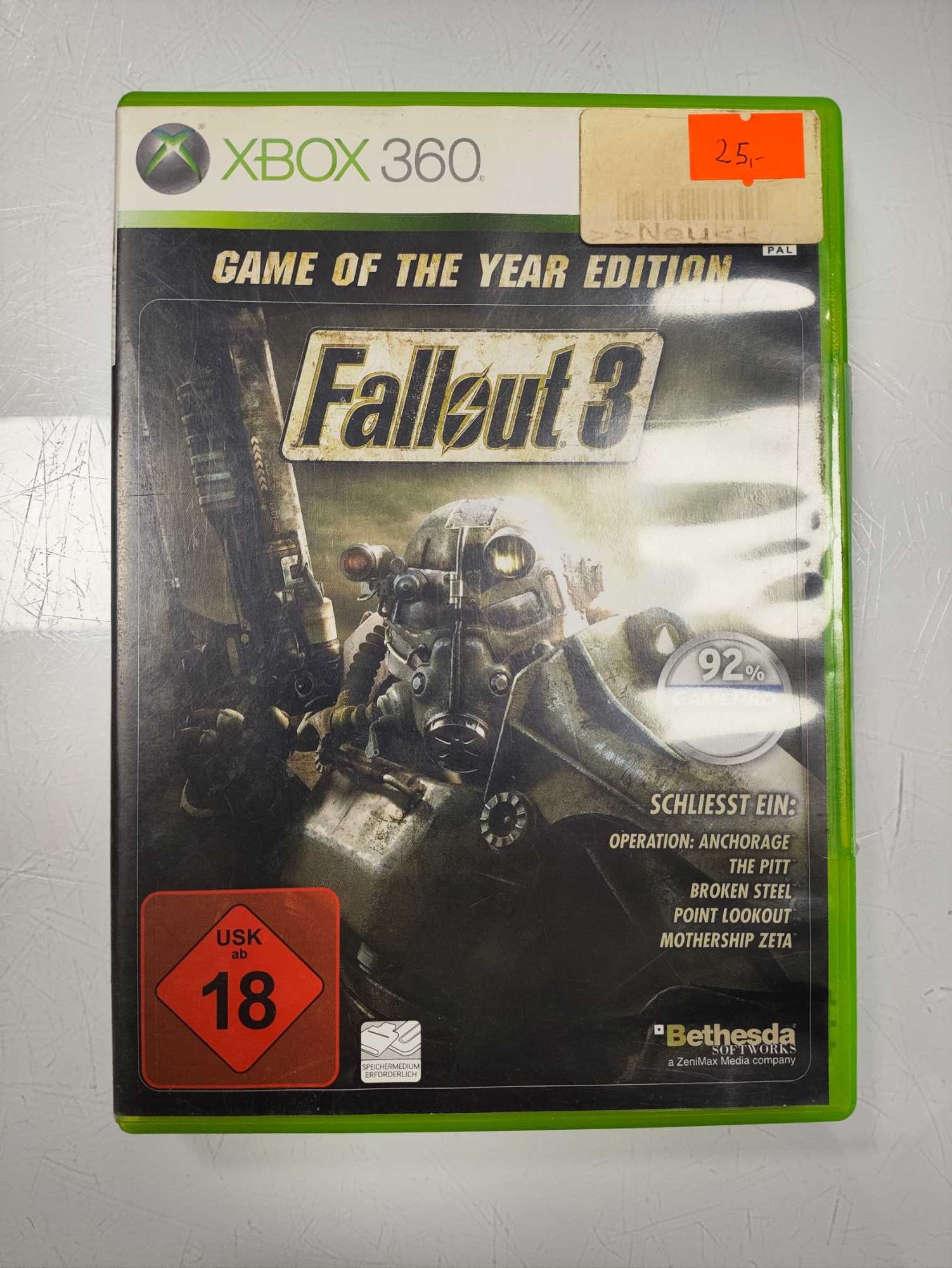 Gra XBOX 360 / X Series Fallout 3 Gwarancja 1 rok QUICK-COMP