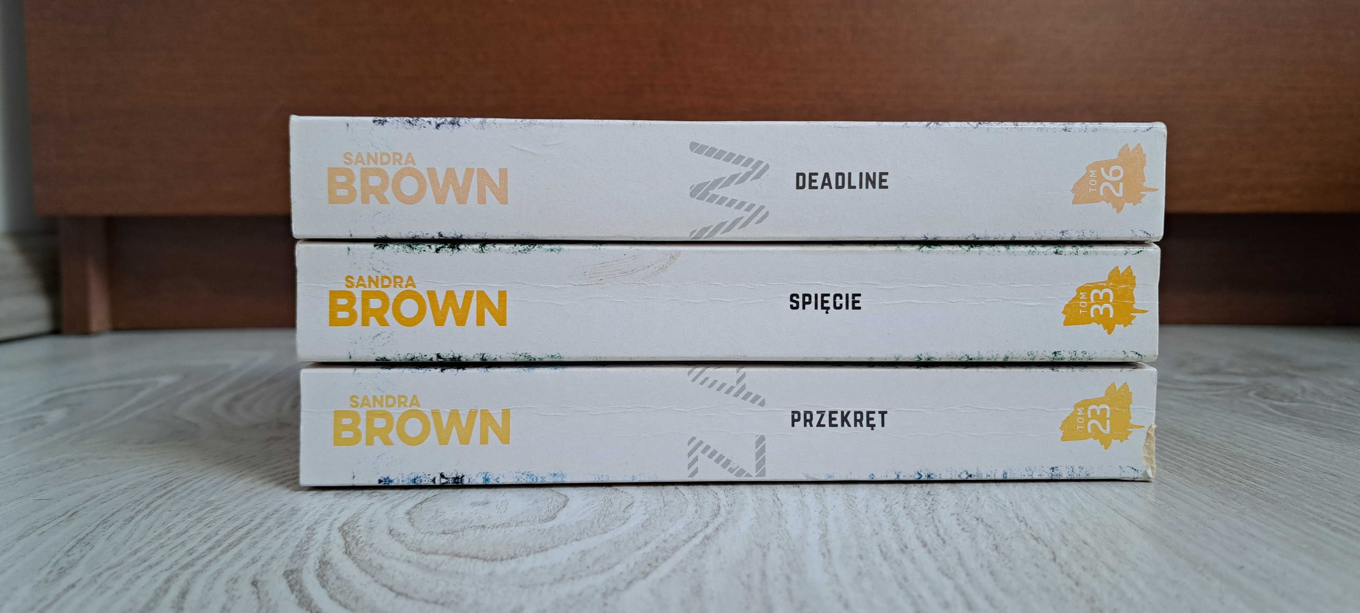 3x Sandra Brown Przekręt + Spięcie + Deadline   BDB