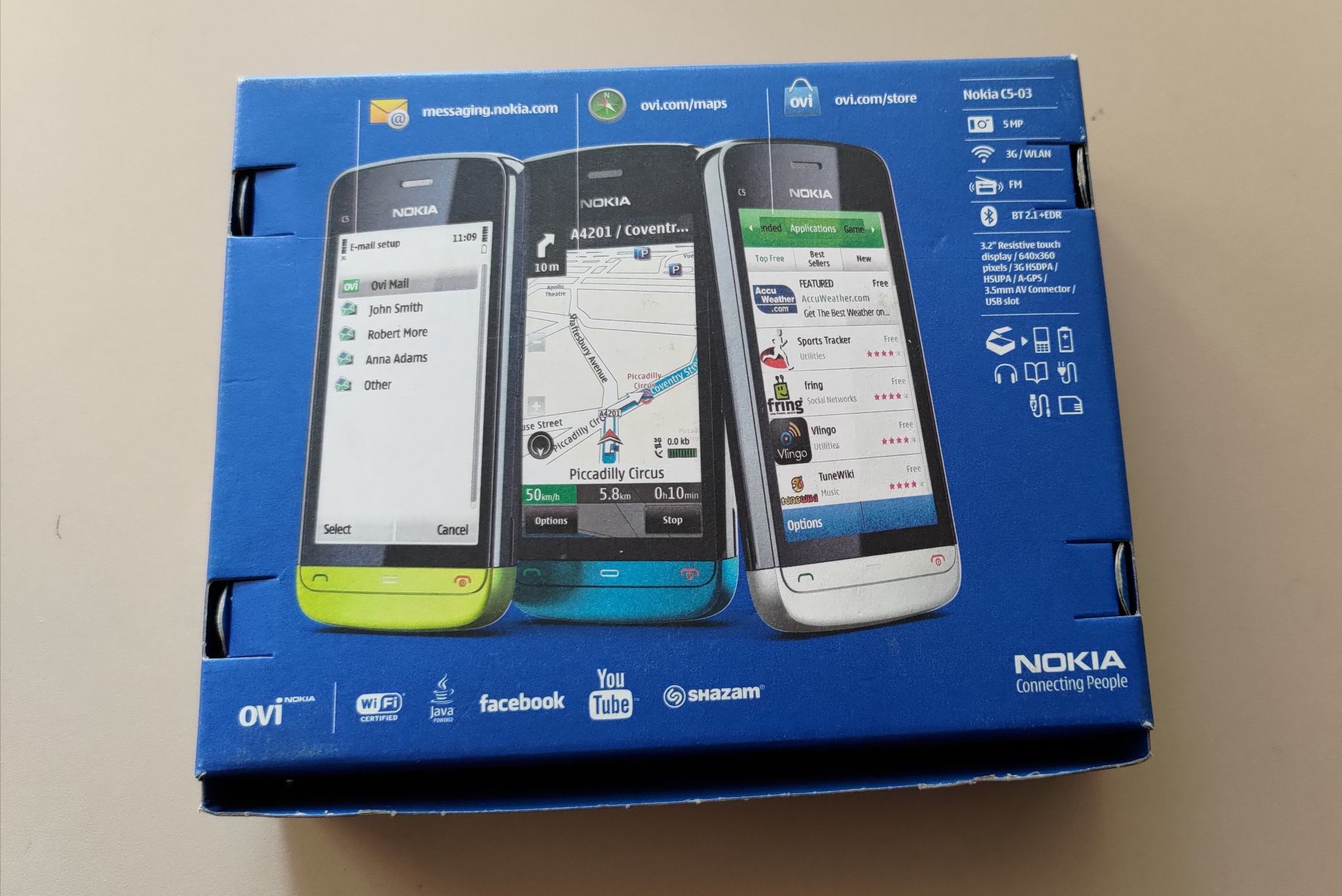 Nokia C5-03 Lime Green - повний комплект