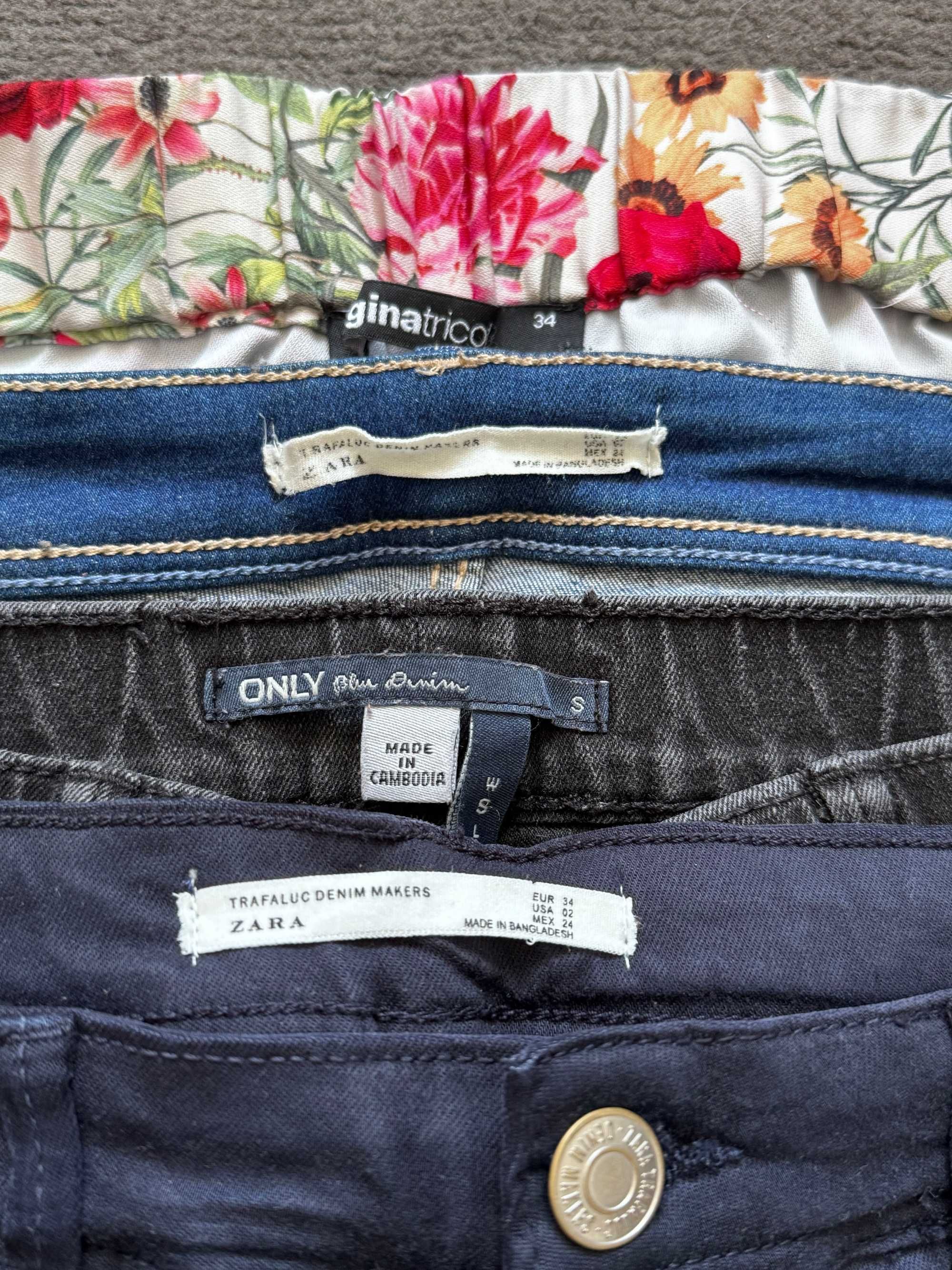 Paka ubrań rozm. XS Zara Gina Tricot Sinsay H&M sukienka bluzka jeansy