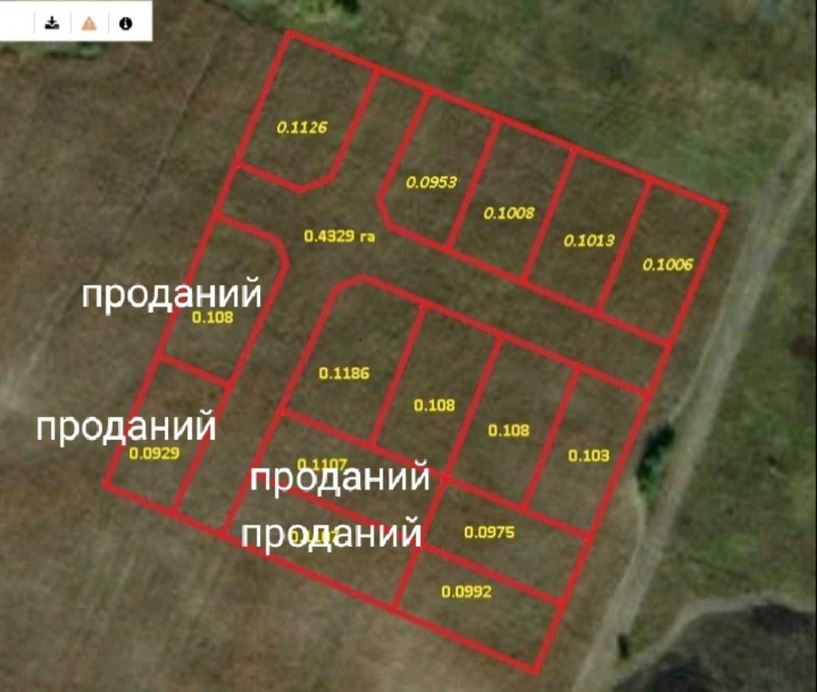 Продаж ділянки 1,15 га під житлову забудову в Новій Богданівці