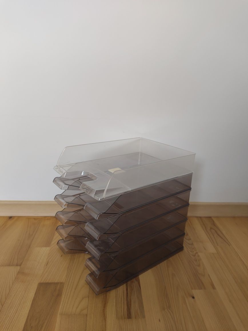 Plastikowe szuflady organizery biurowe na dokumenty