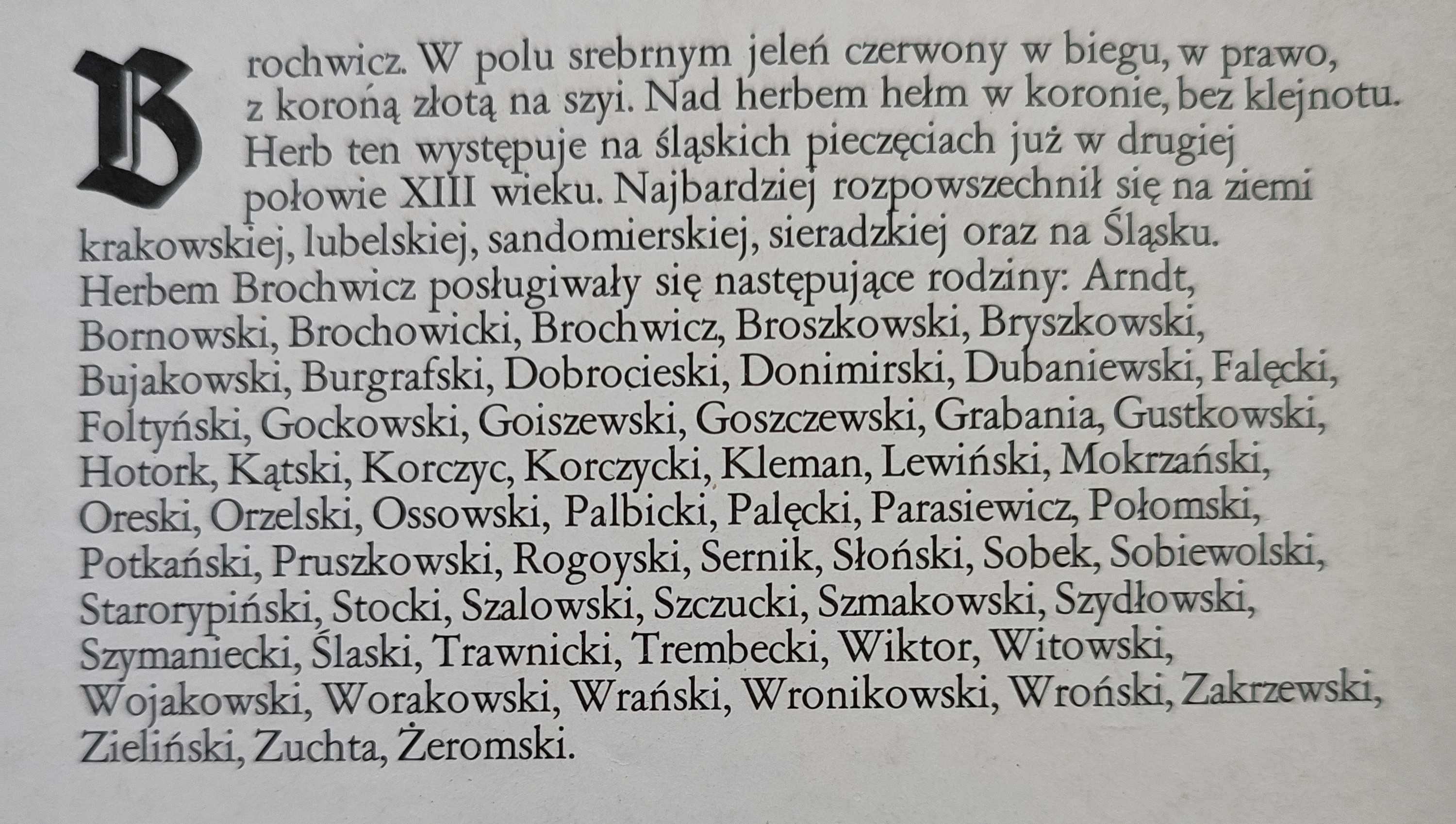 Obraz z herbem rodowym - papier kredowy