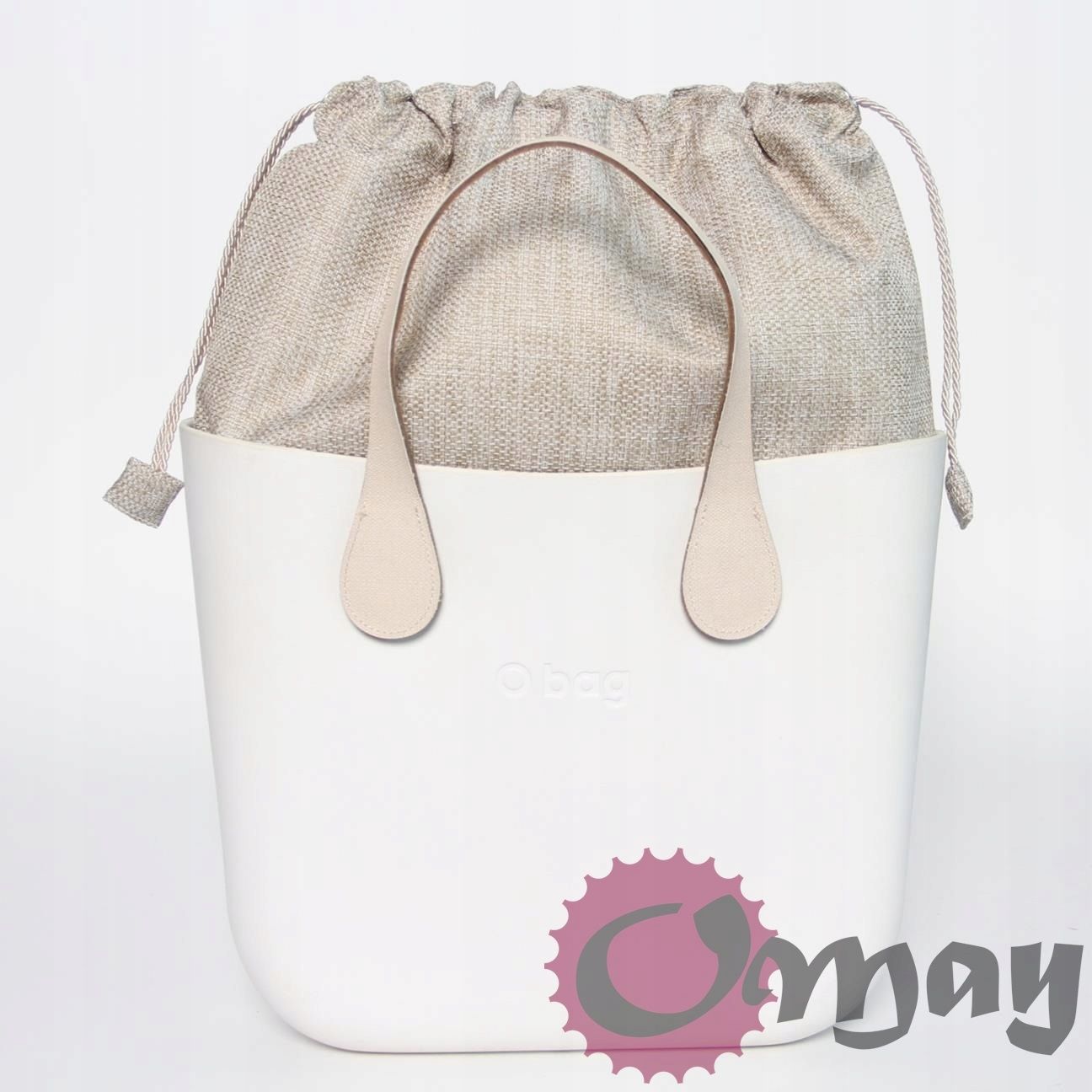 organizer OBAG MINI WOREK elegancka struktura beżowa komin oMay