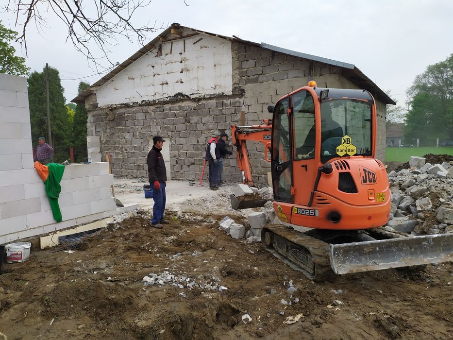USŁUGI MINIKOPARKĄ 3 t,KOPARKO-ŁADOWARKA, transport przyłącz wodkan