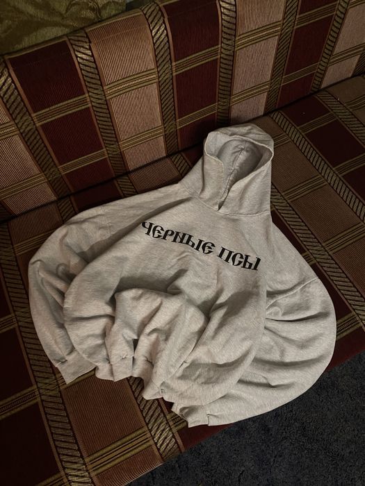 худи оригинал  Yeezy x Gosha Rubchinskiy Черные псы
