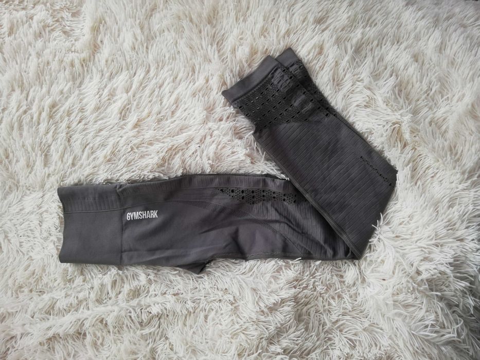 legginsy Gymshark xs s 34 36 legginsy wysoki stan Gymshark szare