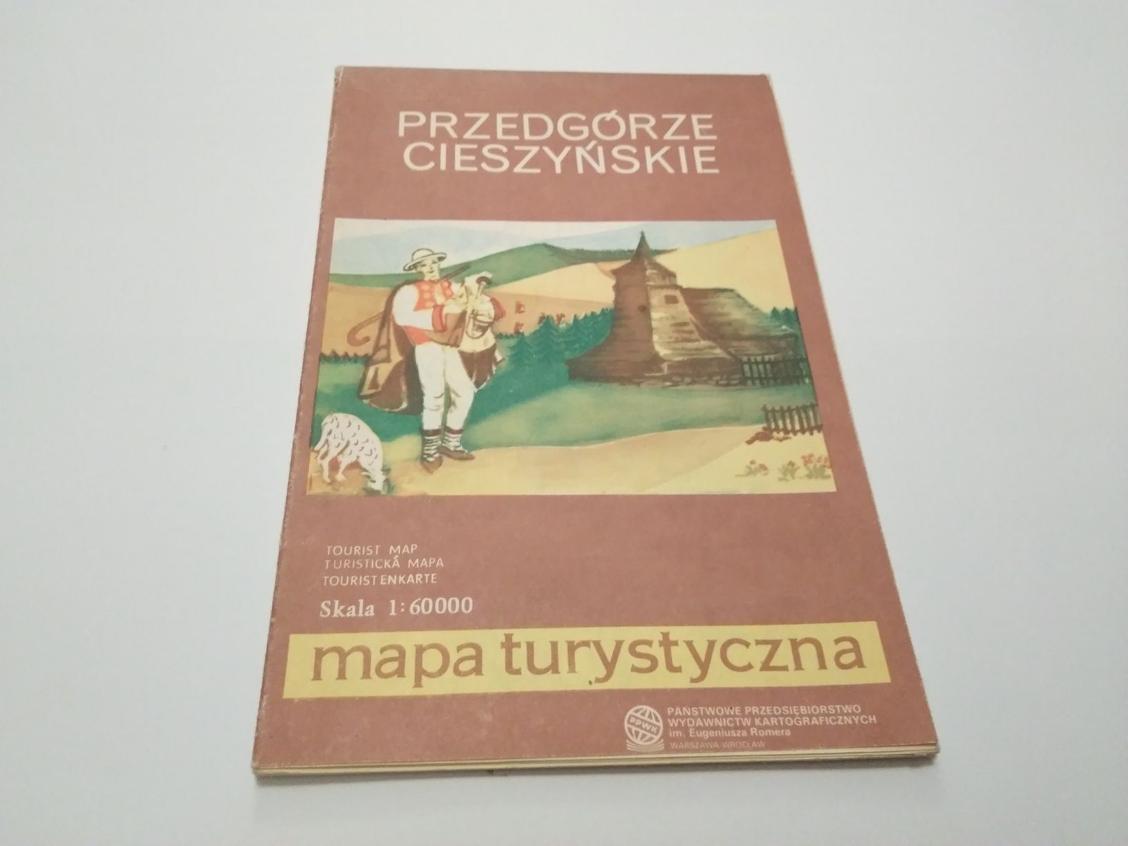 Mapa turystyczna Przedgórze Cieszyńskie