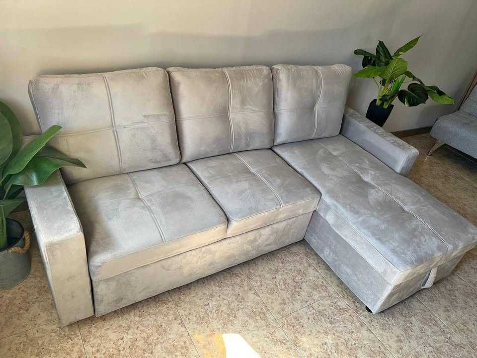Liquidamos Novo sofa cama reversivel cinza  ENVIO GRATIS