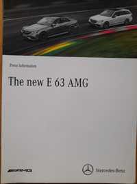 MERCEDES E 63 AMG teczka prasowa/ press kit + DVD rok 2013