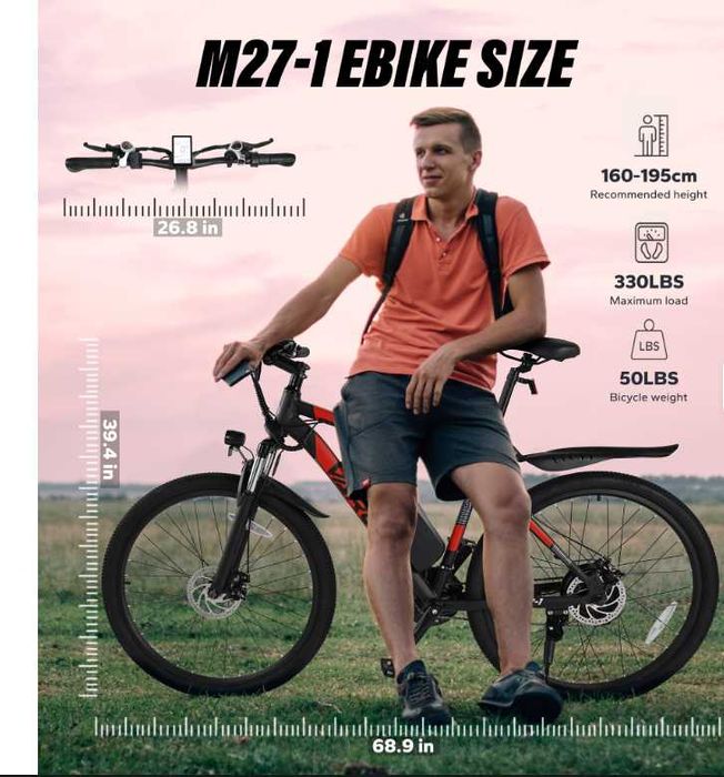 Bicicleta elétrica de montanha de longo alcance