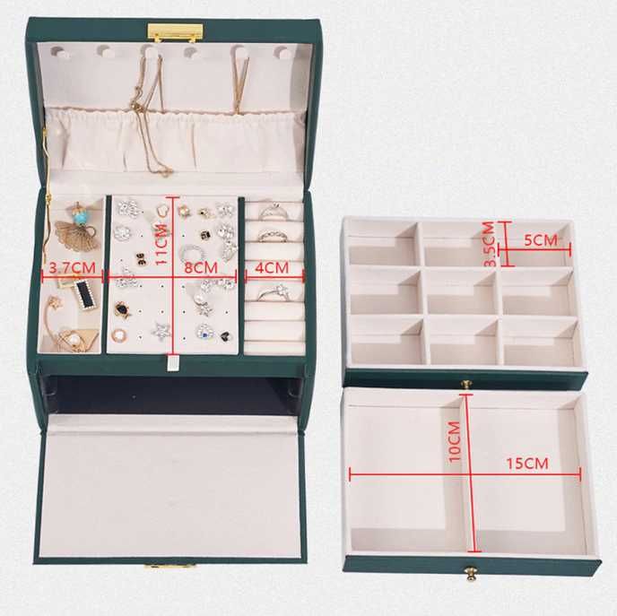 Szkatułka kuferek organizer na biżuterię etui
