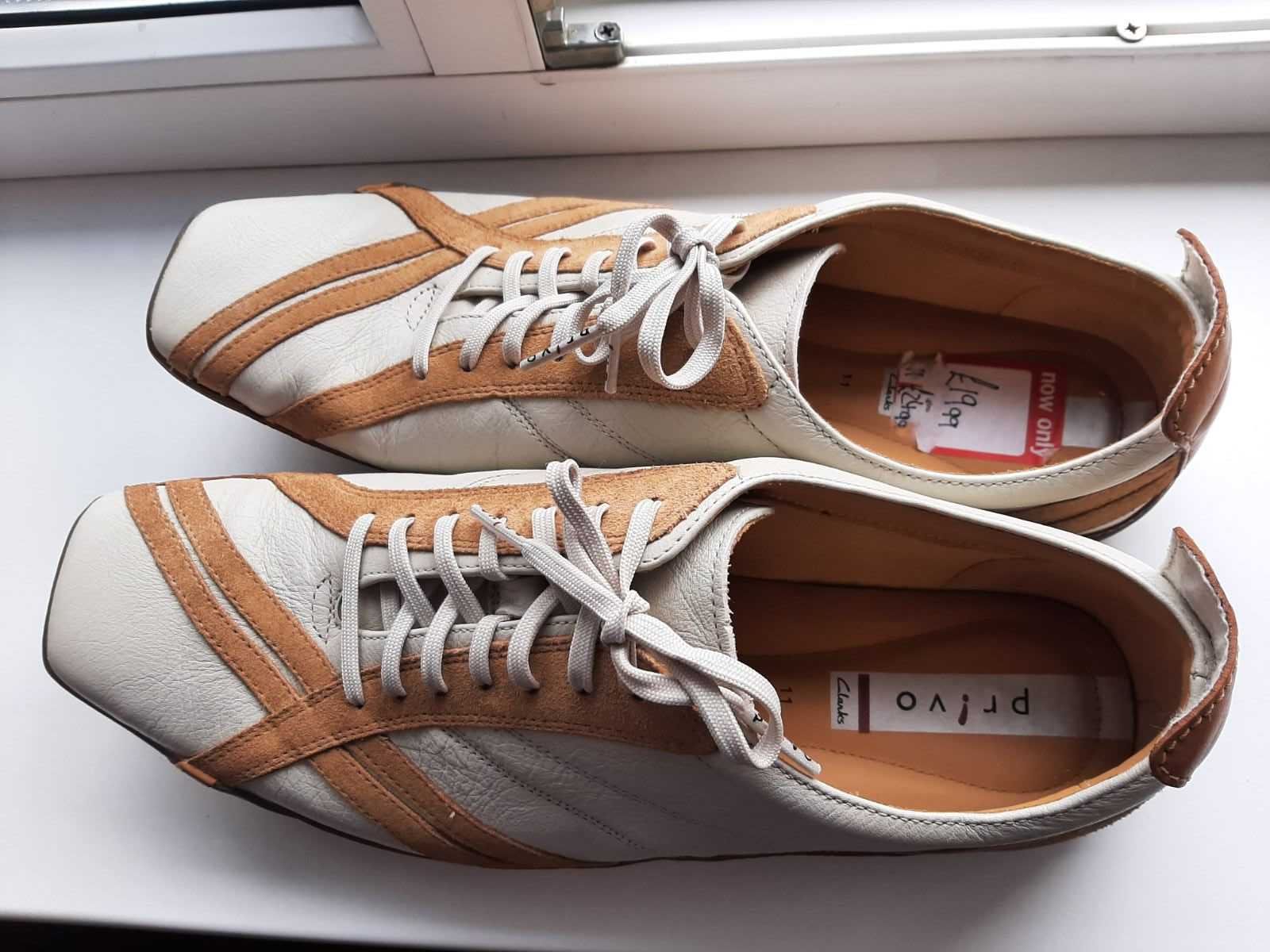 Кросівки, мокасини чоловічі, 100% натуральна шкіра, НОВІ CLARKS.