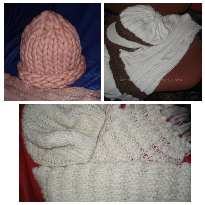 Комплекты разные шапка и шарф