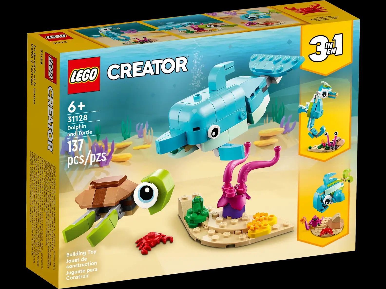 Lego CREATOR 31128 Delfin i Żółw stan idealny